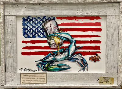 "Crabeer USA" Lobster Trap Framed Mini-Canvas