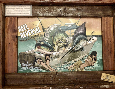 "Reel Reversal” Lobster Trap Framed Mini-Canvas