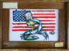 "Crabeer USA" Authentic Lobster Trap Frame with Mini-Canvas Giclee
