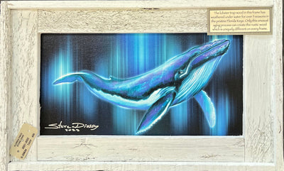 "Whale Song" Lobster Trap Framed Mini-Canvas