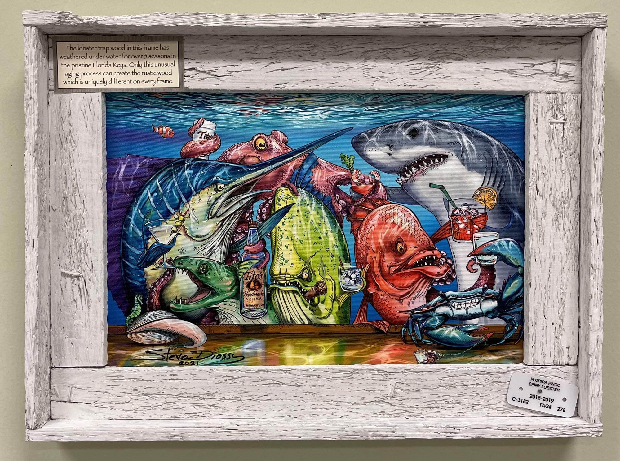Cheers Lobster Trap Framed Mini-Canvas