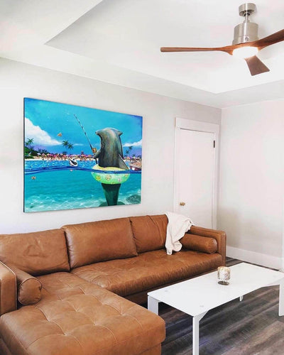 "Shark Fishing" Limited Edition Canvas