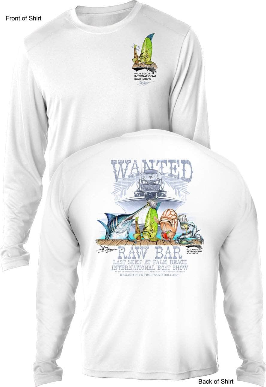 "Official 2021 Palm Beach International Boat Show" Men’s Long Sleeve Shirt - 100% Polyester