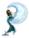 "Mermaid in the Moon" Mini Sticker