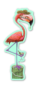 "Dirty Flamingo" Mini Sticker